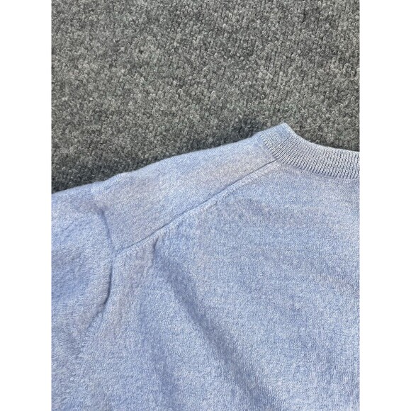 Peter Millar Sweater Womens XL Blue Merino Wool V-Neck Pinehurst Resort Golf - Picture 3 of 15